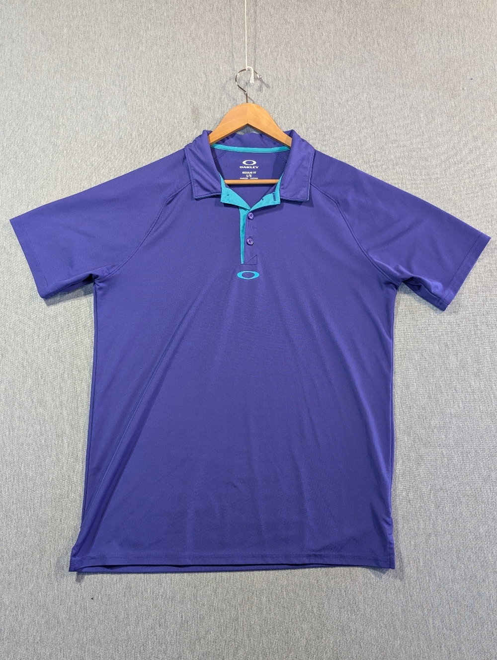 Oakley Polo Golf Shirt Men's Large Regular Fit Hydrolix Purple